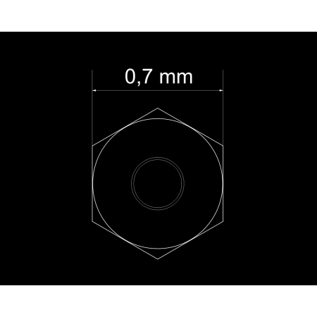 Imitacje nakrętek ze szpilką 0,7 mm – 120 szt.